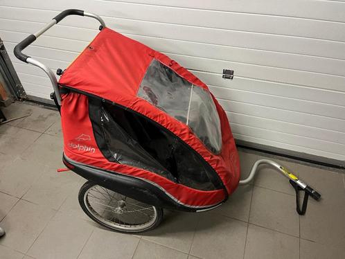 Winther Dolphin fietskar, Fietsen en Brommers, Fietsaccessoires | Aanhangwagens en Karren, Gebruikt, Kinderkar, 80 kg of meer