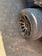 Jr11 Japan racing velgen + banden 5x120 deep concave, Auto-onderdelen, Banden en Velgen, Ophalen of Verzenden, 18 inch, Band(en)