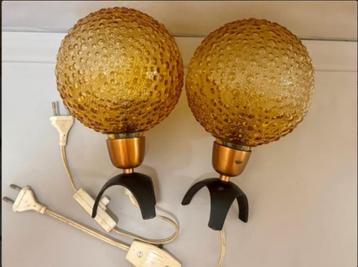 vintage set nachtlampjes mid-century  beschikbaar voor biedingen