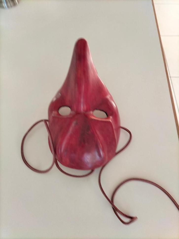 Commedia dell'Arte handgemaakt leren masker - vintage 80ies, Antiek en Kunst, Kunst | Overige Kunst, Ophalen of Verzenden