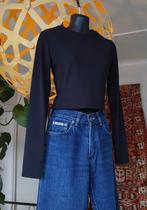 Bershka zwart truitje met open rug (lace up), M (S) 🌟 nieuw, Kleding | Dames, Truien en Vesten, Zwart, Nieuw, Maat 36 (S), Bershka