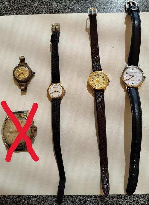 Horloges Jagot, C. Delon, A. Donné, Q6Q, Handtassen en Accessoires, Horloges | Heren, Gebruikt, Polshorloge, Ophalen of Verzenden