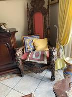 2 mooie antieke troonzetels massief hout, Enlèvement