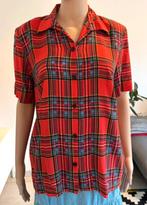 Beautiful vintage blouse with tartan print (size S/M), Maat 38/40 (M), Ophalen of Verzenden, Zo goed als nieuw, Vintage