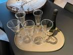 Vijf Cleybergh champagneglazen, Verzamelen, Glas en Drinkglazen, Ophalen, Zo goed als nieuw