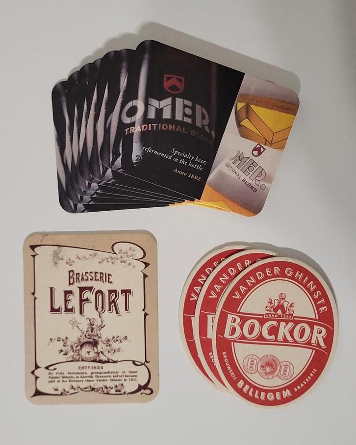 bierkaartjes omer vander ghinste bocker - bellegem - Le Fort, Collections, Marques de bière, Comme neuf, Sous-bock, Autres marques