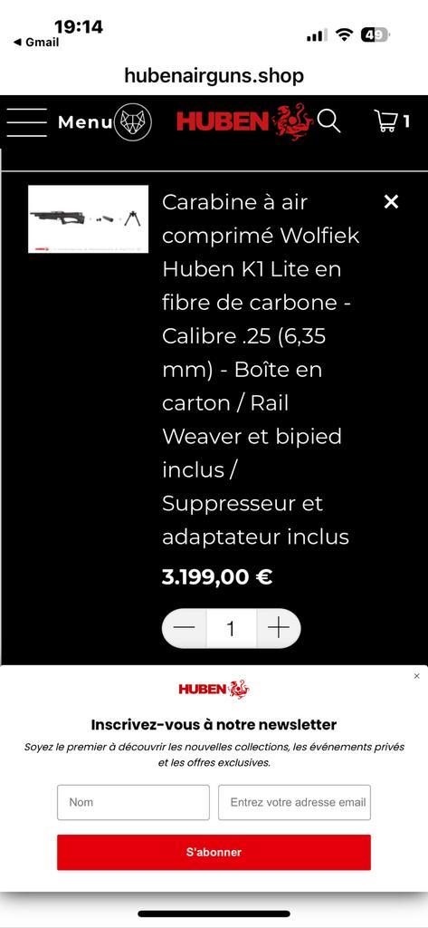 Pcp Huben, Sport en Fitness, Schietsport-accessoires, Nieuw, Ophalen