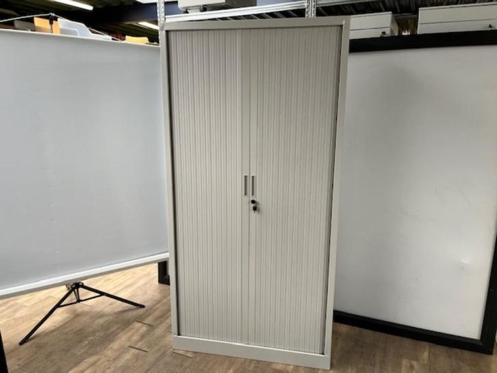 Roldeurkast licht grijs 100198 cm, Huis en Inrichting, Woonaccessoires | Wandplanken en Boekenplanken, Ophalen of Verzenden