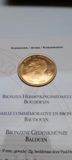 Bronzen medaille  boudewijn l, Postzegels en Munten, Munten | België, Ophalen of Verzenden