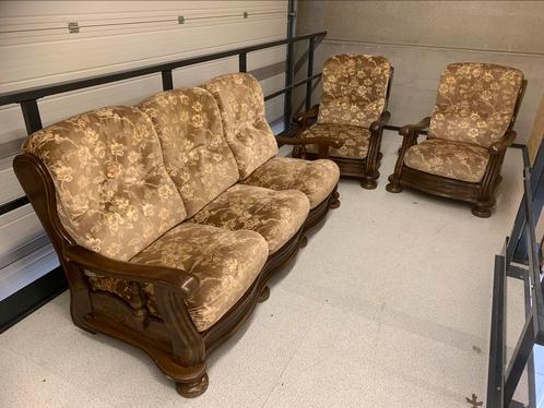 Klassieke bankstel set – 3-zits bank + 2 fauteuils, Huis en Inrichting, Zetels | Zetels en Chaises Longues, Ophalen