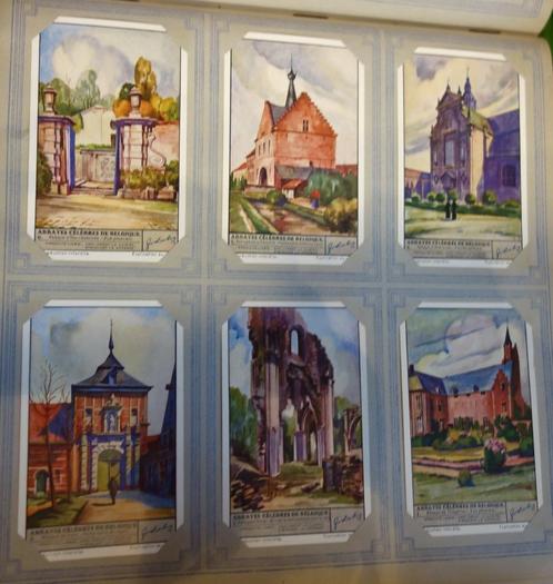 Set Liebig Prenten Abbayes célébres de Belgique (1936)., Verzamelen, Foto's en Prenten, Zo goed als nieuw, Prent, Gebouw, Voor 1940