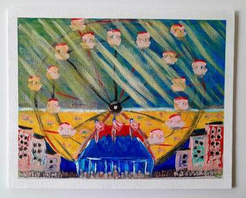 Schilderij - Blackpool-London Eye; zon door het reuzenrad beschikbaar voor biedingen