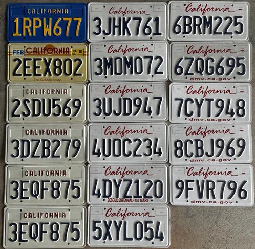 plaque d'immatriculation USA nummerplaat CALIFORNIA, Verzamelen, Automerken, Motoren en Formule 1, Zo goed als nieuw, Auto's, Ophalen of Verzenden