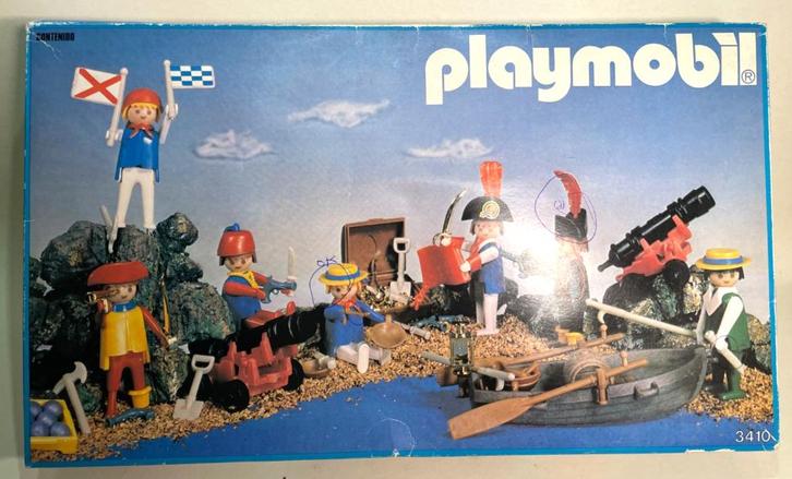 Playmobil vintage 3410 -esp 7 Piratas Pirates  + box 1977, Kinderen en Baby's, Speelgoed | Playmobil, Gebruikt, Complete set, Ophalen of Verzenden