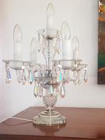 Tafellamp/girandole met pegels in kristalglas, Ophalen, Zo goed als nieuw, Minder dan 50 cm