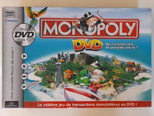 MONOPOLY - Editie DVD [Franse versie], Hobby en Vrije tijd, Gezelschapsspellen | Bordspellen, Zo goed als nieuw, Een of twee spelers