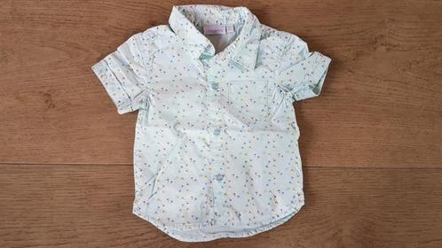 NOUKIE'S - Chemise bleu vert clair palmiers - T.12 mois/80cm, Enfants & Bébés, Vêtements de bébé | Taille 74, Utilisé, Garçon
