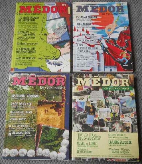 Lot de 4 magazines MEDOR - Politique Société Belgique, Boeken, Tijdschriften en Kranten, Gelezen, Ophalen of Verzenden