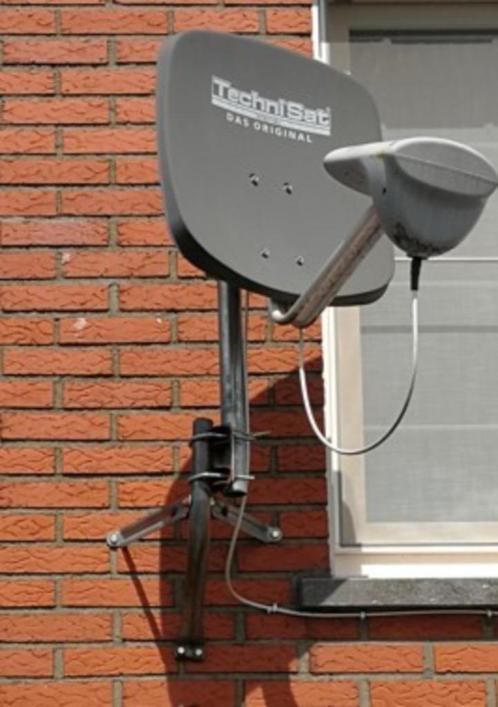 satellietontvanger en schotelantenne, TV, Hi-fi & Vidéo, Antennes paroboliques, Utilisé, Antenne (parabolique), Autres marques