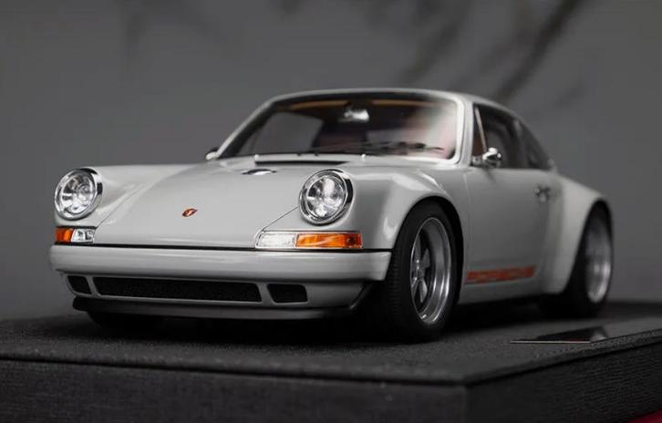 MakeUp Porsche 911 Singer (964) Light Grey Limited Edition, Hobby en Vrije tijd, Modelauto's | 1:18, Nieuw, Auto, Overige merken