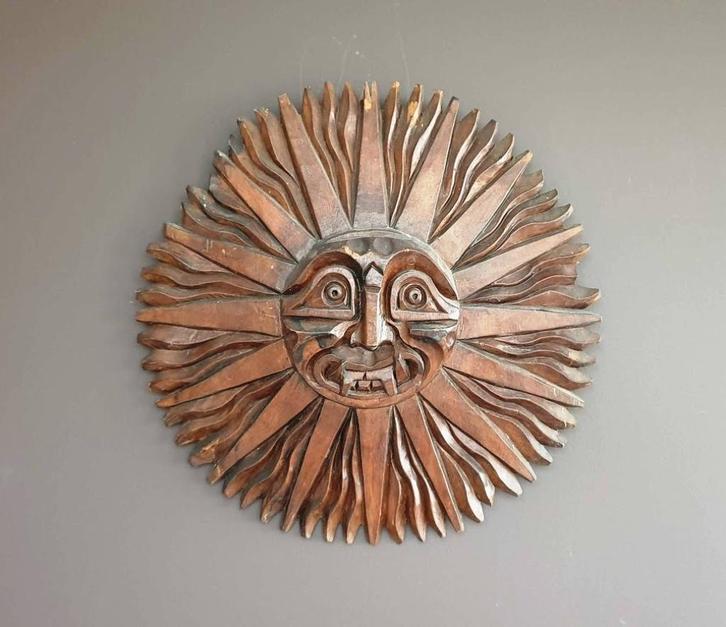 Inca-god, uitgesneden houten voorstelling, Antiek en Kunst, Kunst | Beelden en Houtsnijwerken, Ophalen of Verzenden