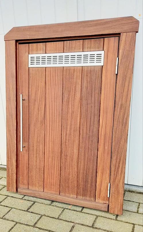 Petite PORTE AFROMOSIA + armoire + grill + poignée. 111 cm, Bricolage & Construction, Châssis & Portes coulissantes, Utilisé, Autres types
