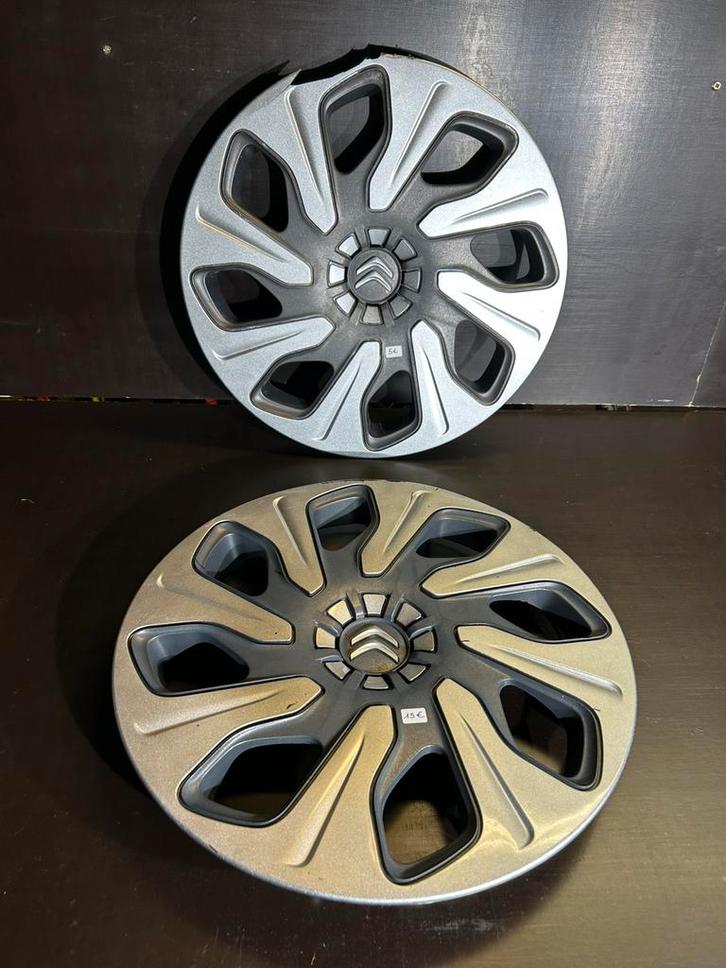 2 originele Citroën C2, C3 berlingo 15" wieldoppen, Auto diversen, Wieldoppen, Gebruikt, Ophalen of Verzenden