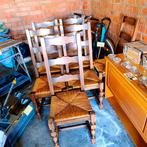 6 rustieke, Eiken stoelen. Garageverkoop Diest. Lees beschr., Ophalen