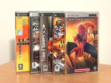 Lot de 4 jeux PSP et 1 film UMD beschikbaar voor biedingen