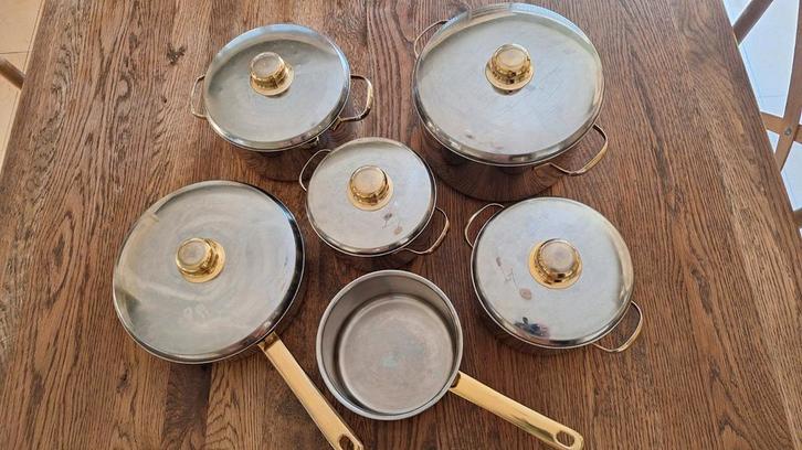 11-delige pannenset, Huis en Inrichting, Keuken | Potten en Pannen, Gebruikt, Pannenset, Ophalen