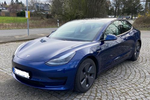 Tesla Model 2021 SR+ blauw 30.000km, Auto's, Tesla, Particulier, Model 3, ABS, Adaptive Cruise Control, Airconditioning, Alarm