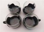 4 retro vintage tassen glazen thee koffie huishouden servies, Ophalen of Verzenden, Kop(pen) en/of Schotel(s)