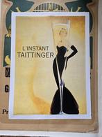 L’instant Taittinger ( depicting Grace Kelly ) - 1979 -, Verzamelen, Posters, Ophalen, Rechthoekig Staand, Zo goed als nieuw, Canvas of Doek
