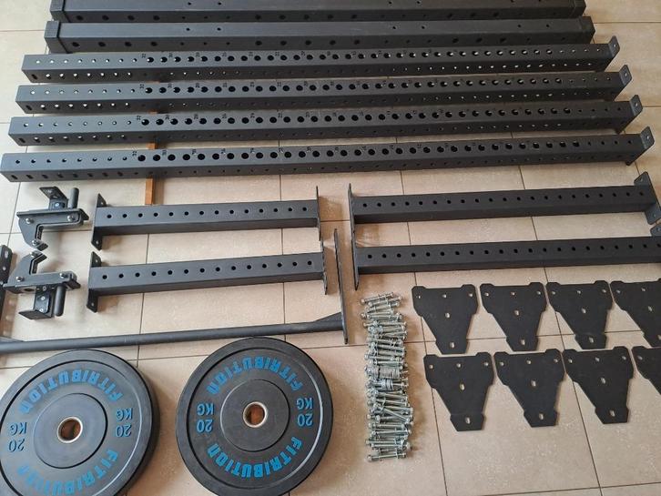 Power Rack – Full Rack Fitribution incl. accessoires, Sport en Fitness, Fitnessapparatuur, Zo goed als nieuw, Krachtstation, Metaal