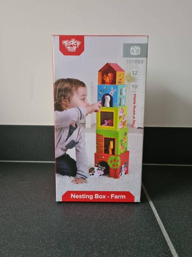 Stapelblokken Tooky Toy - Nesting Box Farm, Verzamelen, Speelgoed, Zo goed als nieuw, Ophalen of Verzenden