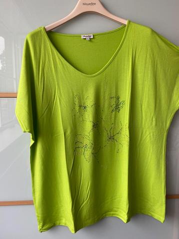 T-shirt Mayerline Vert citron avec paillettes