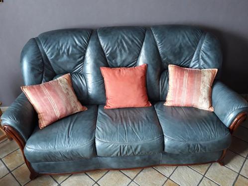 Lederen lounge, Huis en Inrichting, Zetels | Zetels, Zo goed als nieuw, Vierpersoons of meer, Leer, Ophalen