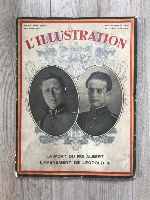 De illustratie • Albert 1 Léopold • royalty, Verzamelen, Koningshuis en Royalty, Zo goed als nieuw, Tijdschrift of Boek, Ophalen