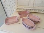 Elegante serveerset keramiek roze glazuur voor Tapas Apero, Huis en Inrichting, Ophalen of Verzenden, Keramiek