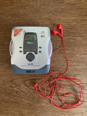 Lecteur MP3 Pine SM-200C Discman avec écouteurs rouges Lecte