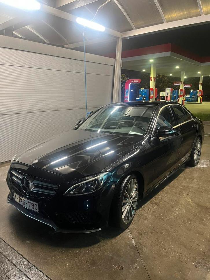 Zwarte c-klasse. AMG Line 2017 panoramisch dak, Auto's, Mercedes-Benz, Particulier, C-Klasse, ABS, Achteruitrijcamera, Adaptieve lichten