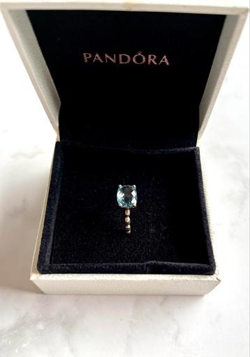 Pandora Sterling Silver & Blue Topaz Cool Breeze Ring beschikbaar voor biedingen