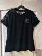 Guess zwarte t-shirt met km 1 x gedragen Maat xxl, Manches courtes, Enlèvement ou Envoi, Comme neuf, Noir