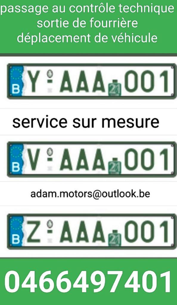 Z-plaat, technische inspectie, verhuur met chauffeur., Auto diversen, Autostaanplaatsen en Garages