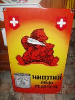 Zwitsers emaille bord in topconditie, Ophalen, Gebruikt, Reclamebord