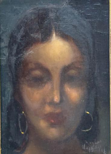 Aimé Van Belleghem (1922-1996): Meisje (40x33), Antiek en Kunst, Kunst | Schilderijen | Klassiek, Ophalen of Verzenden