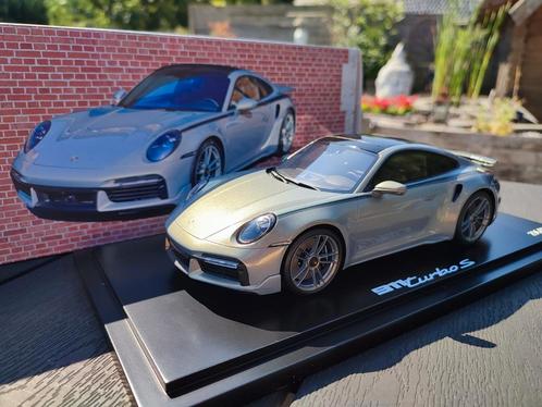 Porsche 992 911 Turbo S 1/18 Spark, Hobby en Vrije tijd, Modelauto's | 1:18, Zo goed als nieuw, Auto, Overige merken, Ophalen of Verzenden