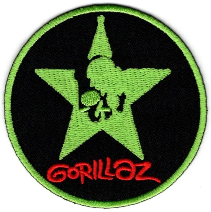 Gorillaz stoffen opstrijk patch embleem, Verzamelen, Muziek, Artiesten en Beroemdheden, Nieuw, Kleding, Verzenden