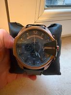 Diesel Mega chief chronograph zgan, Handtassen en Accessoires, Horloges | Heren, Leer, Staal, Polshorloge, Zo goed als nieuw
