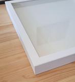 Cadre Schleiper profil 3D en bois peint en blanc 30x30cm, Maison & Meubles, Comme neuf, Bois, Moins de 50 cm, Moins de 50 cm
